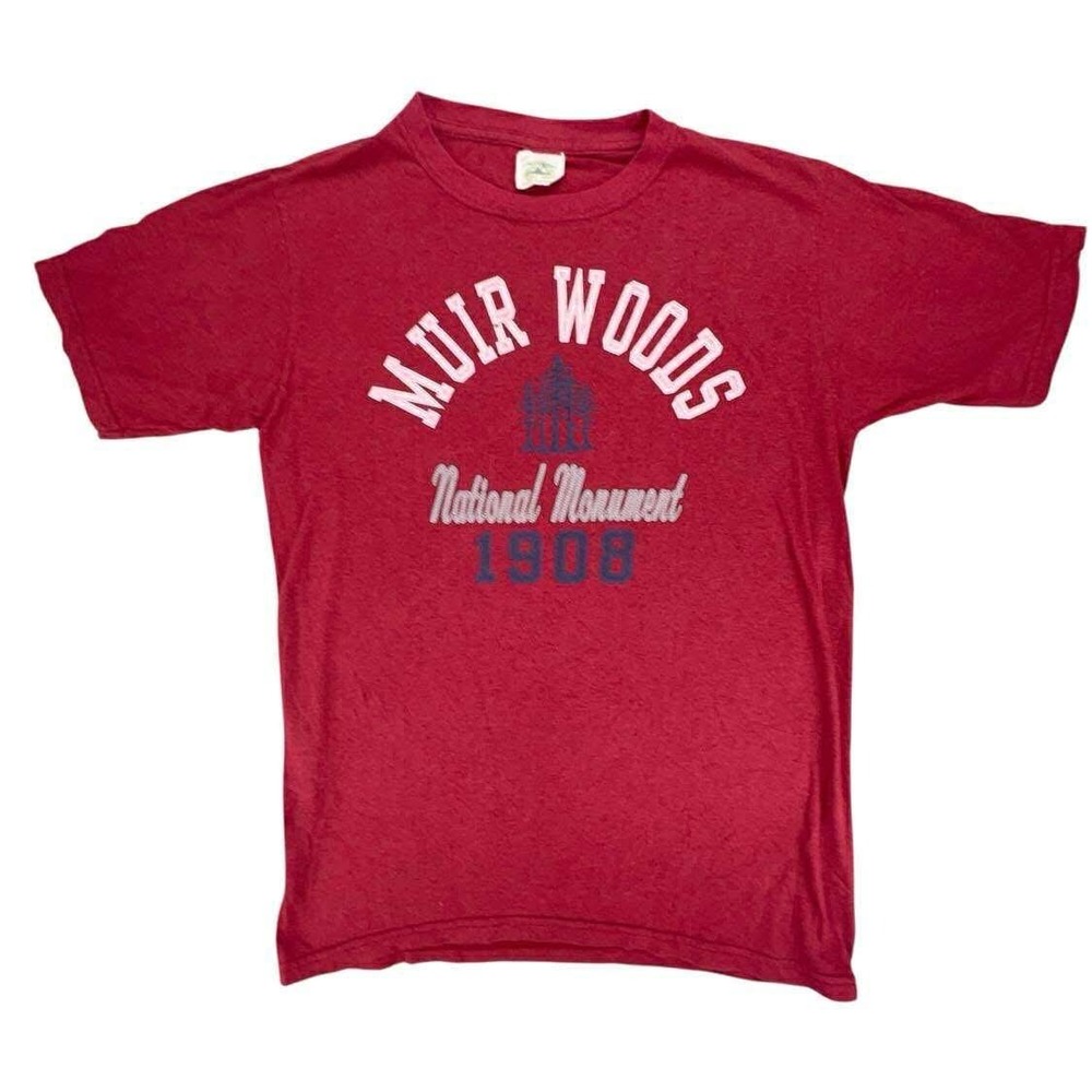 Muir Woods‎ National Monument Red Graphic T Shirt Eco Mountain Nature Mens L